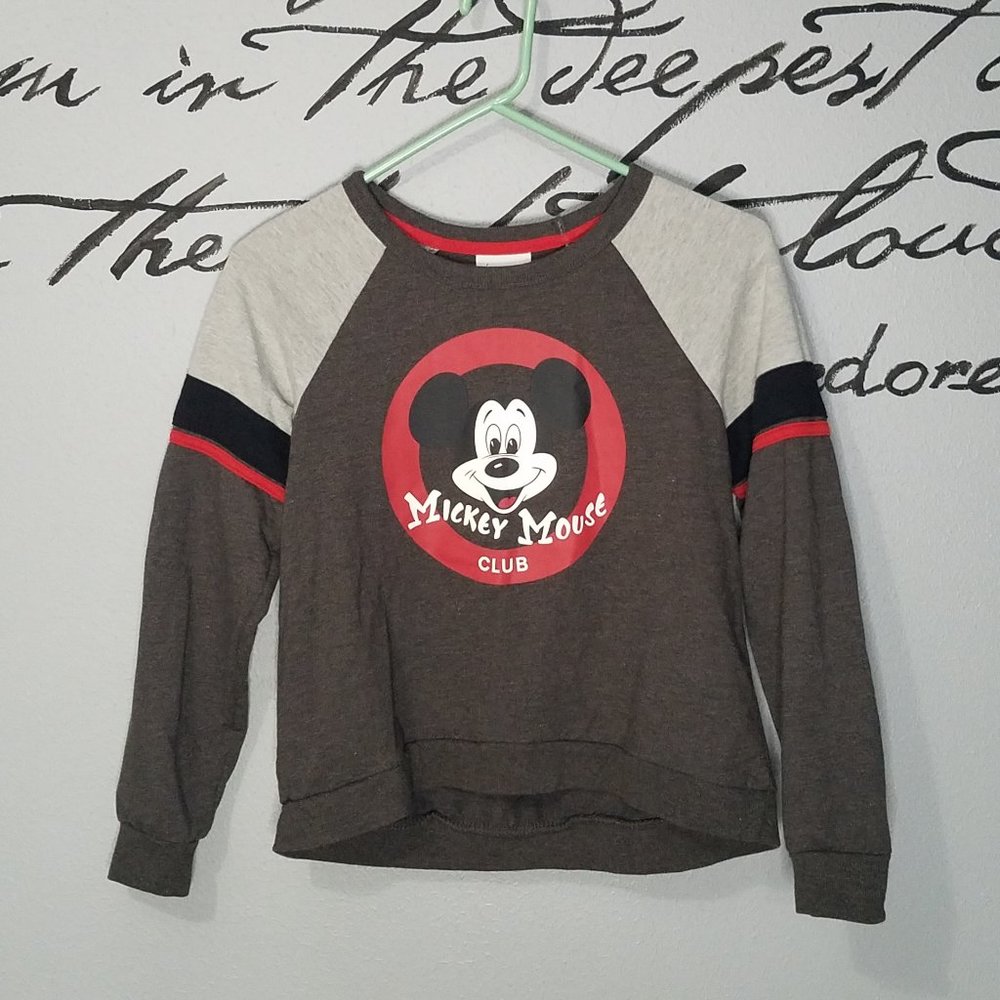 Mickey Mouse Club Gray Sweatshirt, Disney Parks, Small